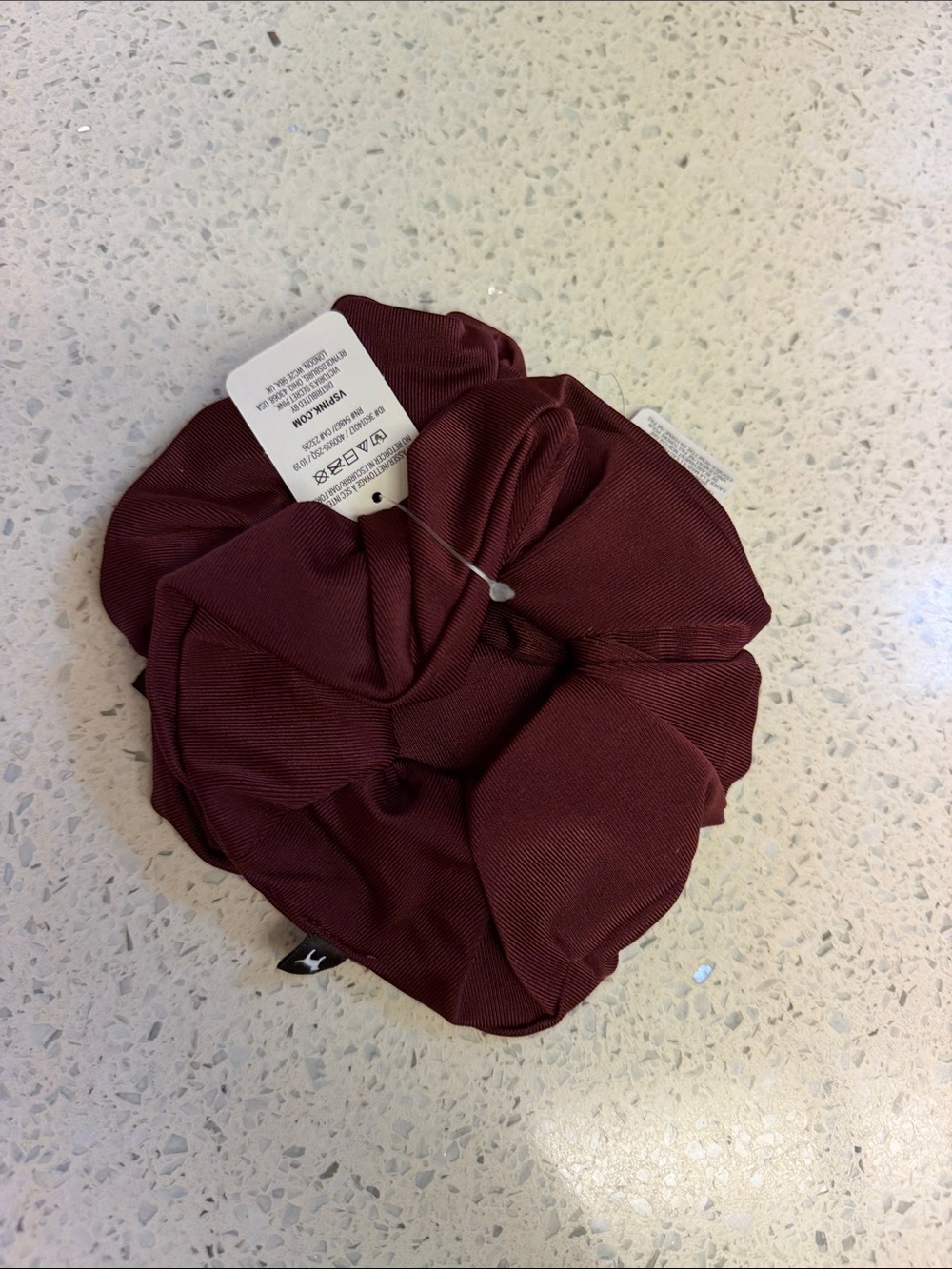 PINK Victoria's Secret Maroon Oversized Hair Scrunchie